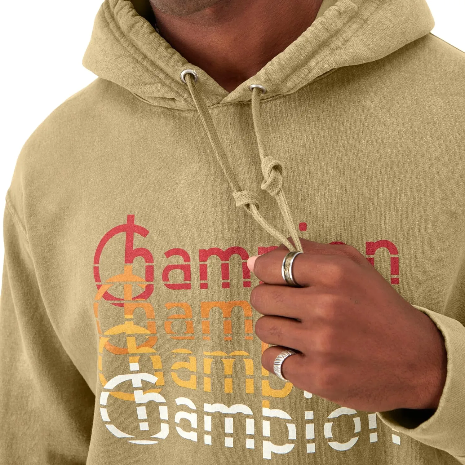 Champion Men's Hoodie, Mineral Dye Graphic Hoodie, Fleece Men's Hoodie Sweatshirt