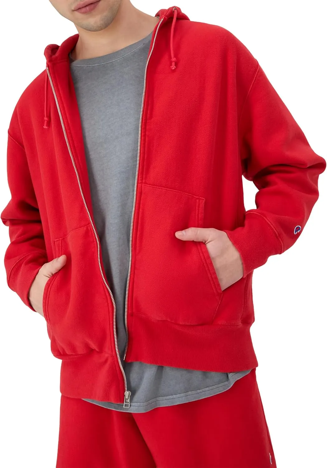 Champion Men's Zip-Up Hoodie, Reverse Weave, Sweatshirt, Fleece Zip-Up Hoodie For Men