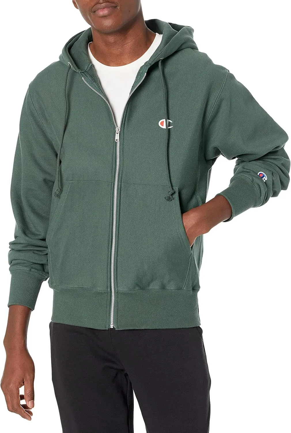Champion Men's Zip-up Hoodie, Reverse Weave, Sweatshirt, Fleece Zip-up Hoodie for Men