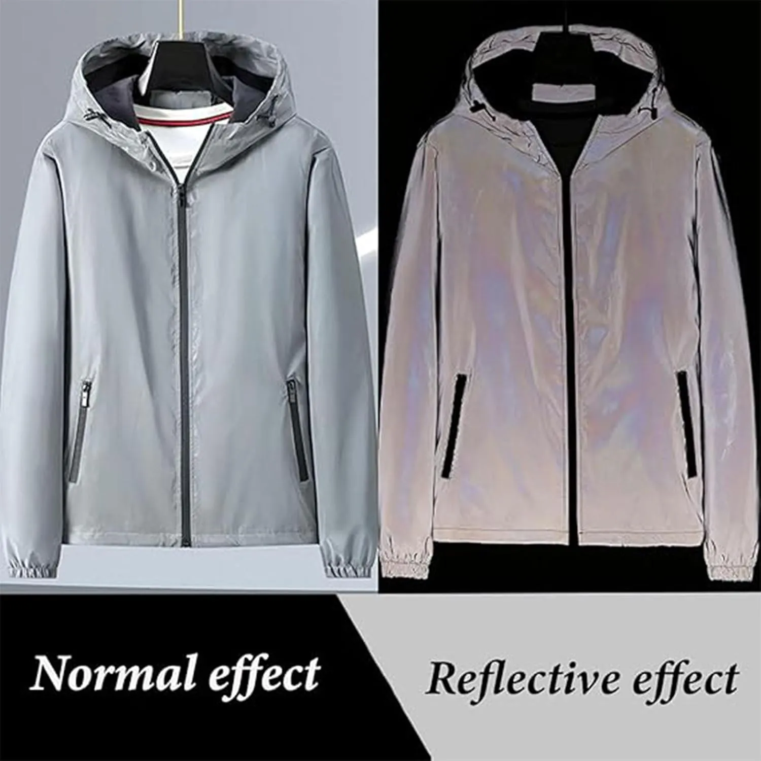 Chromashift Reflective Windbreaker  Daily Wear, Night Runs, Rides & Color-Shifting, Windproof and Waterproof