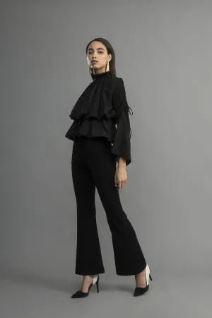 Classic Flared Black Pants