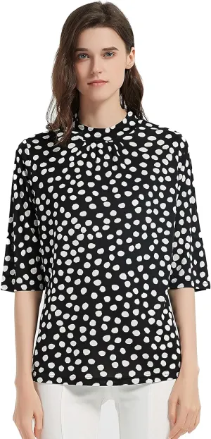 CLC Women's Mulberry Silk Printed T-Shirt Short Sleeve Shirt
