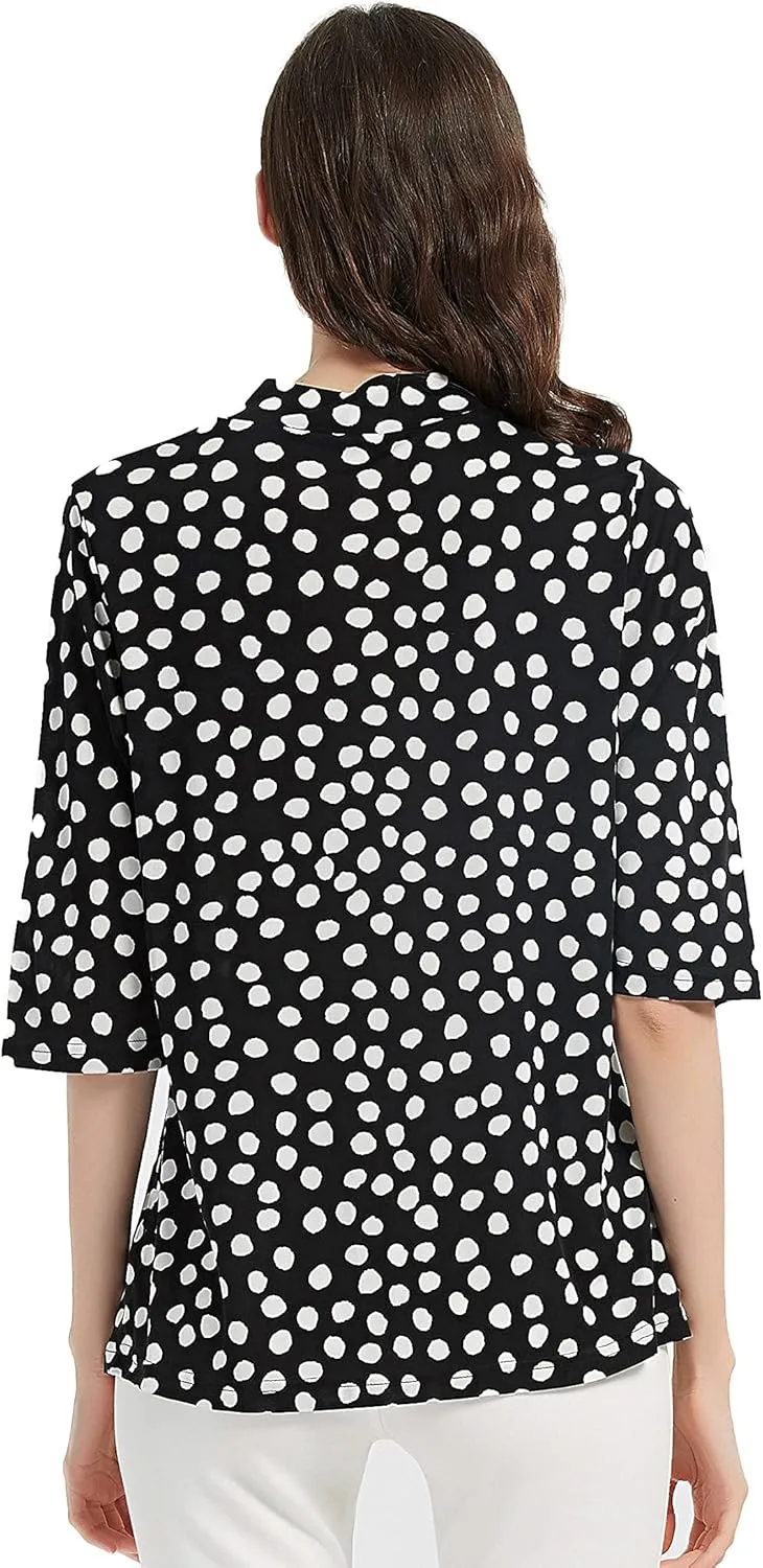 CLC Women's Mulberry Silk Printed T-Shirt Short Sleeve Shirt