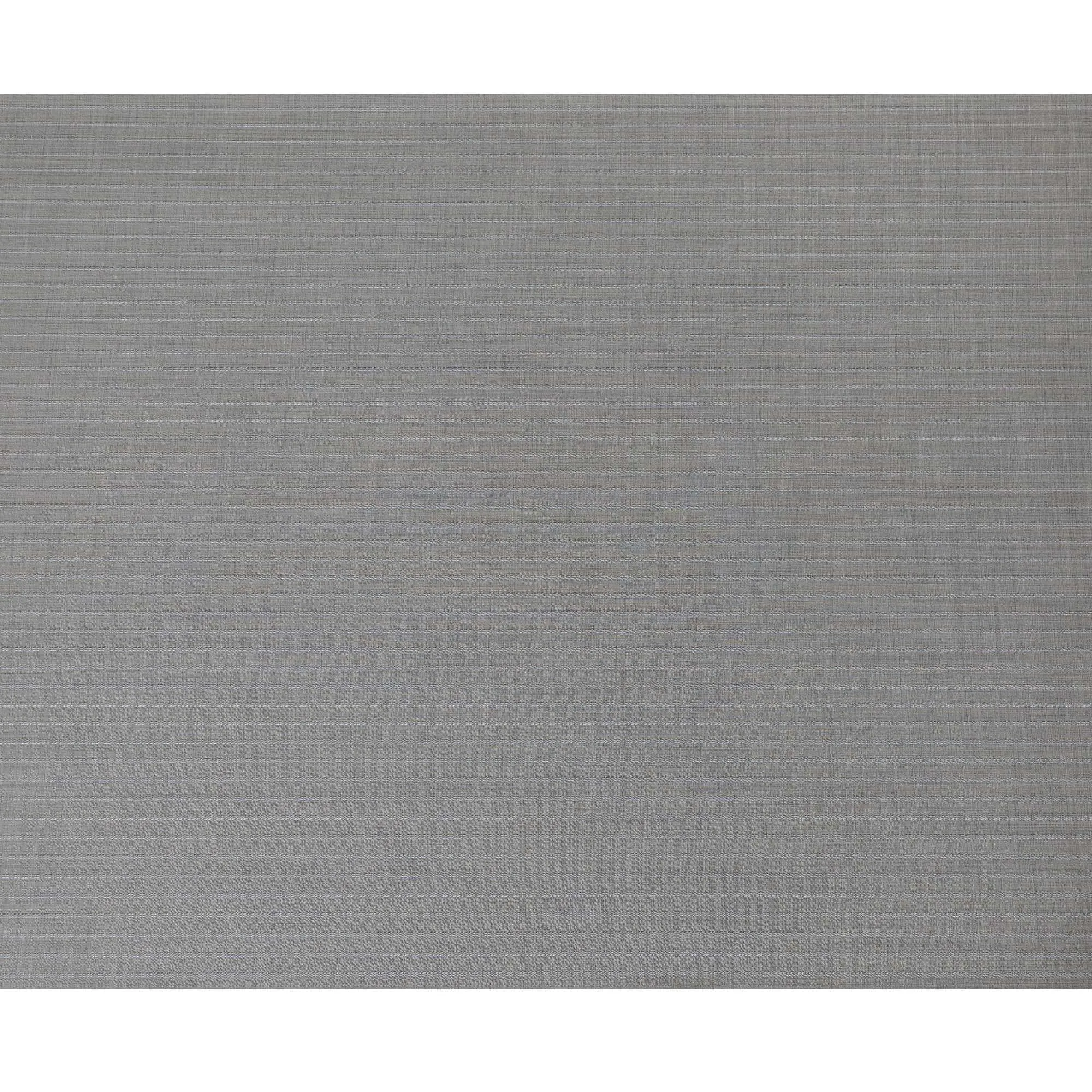 Cloud grey Premium pure Italian all wool suiting fabric with same tone and powder blue stripe design-D14800