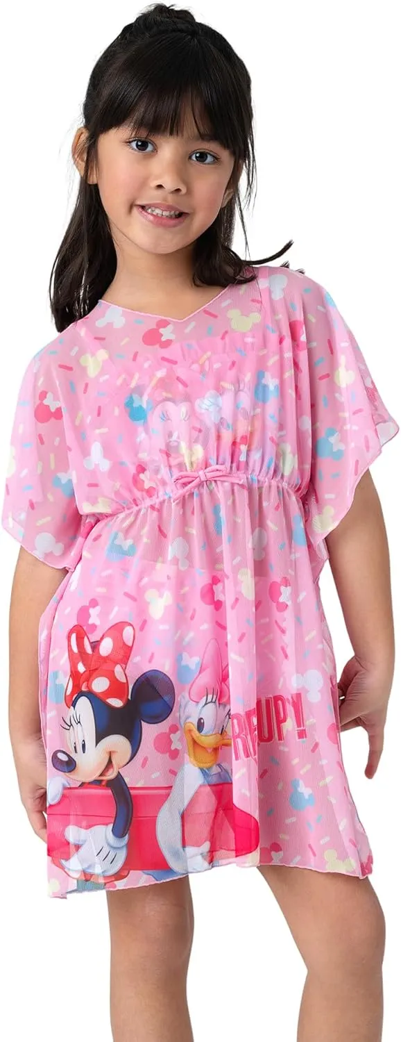 Disney Frozen Elsa Princess Minnie Ariel Girl 3 Piece Swimsuit Bikini Tankini Bathing Suit with Cover Up Set UPF 50  Swimwear