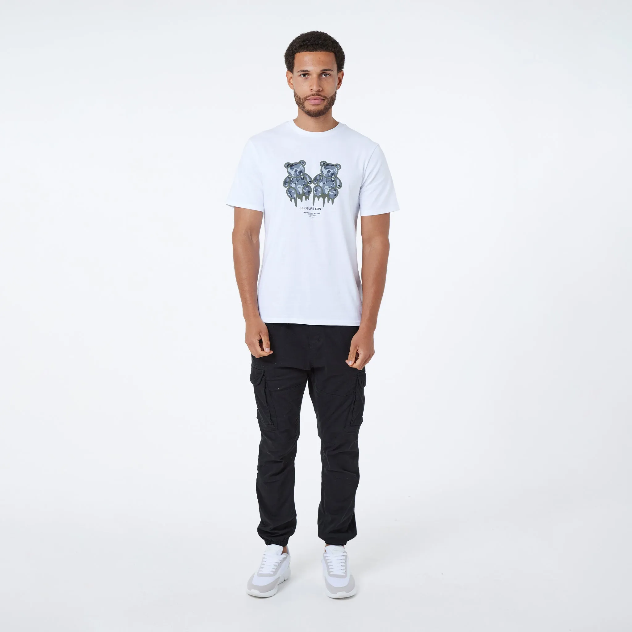 Double Drip Teddy T-Shirt | White