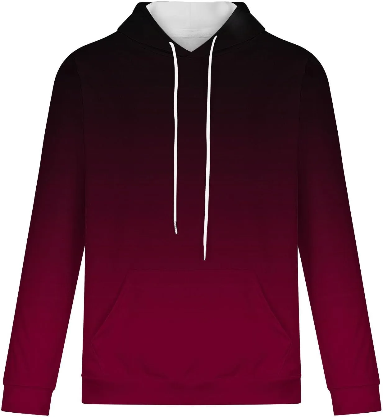 Fashion Ombre Tie Dye Hoodie for Teen Mens, Men Casual Long Sleeve Hooded Pullover Gradient Big Tall Hoody Sweatshirt