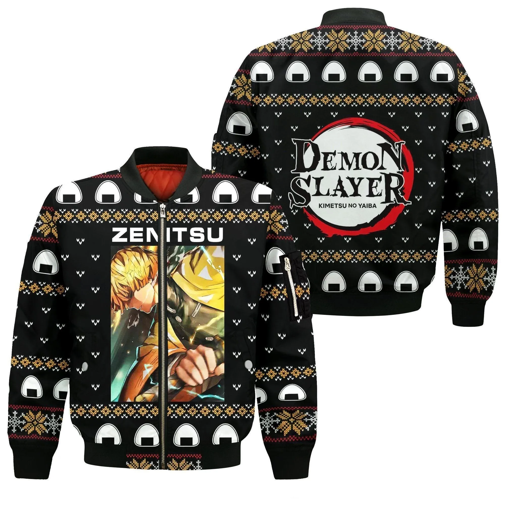 Giftngon - Zenitsu Agatsuma Ugly Christmas Sweater Demon Slayer Anime Custom Xmas Clothes For Kids