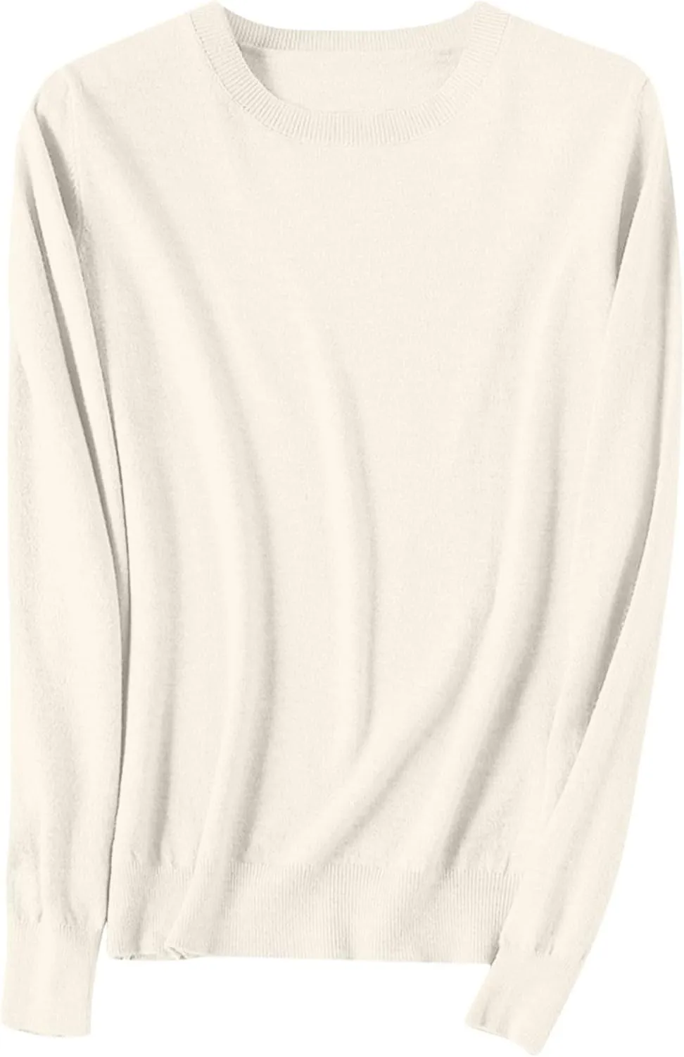 Gumipy Women Cashmere Sweater Crewneck Long Sleeve Oversized Sweaters Soft Knit Cashmere Sweaters Trendy Tunic Sweaters