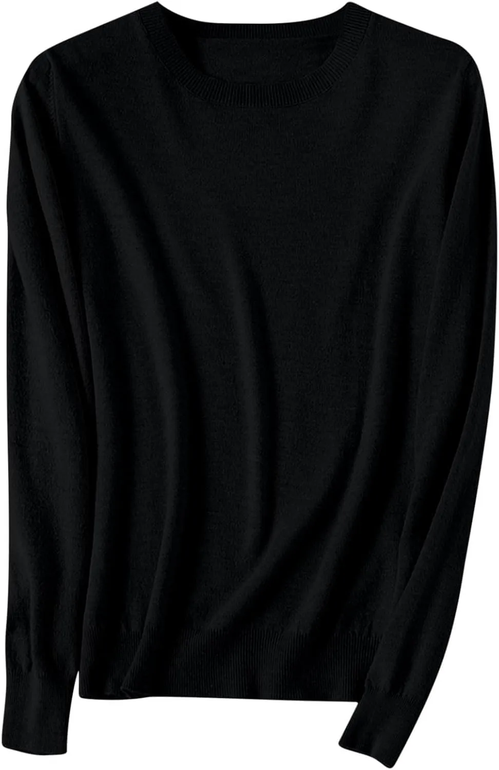 Gumipy Women Cashmere Sweater Crewneck Long Sleeve Oversized Sweaters Soft Knit Cashmere Sweaters Trendy Tunic Sweaters