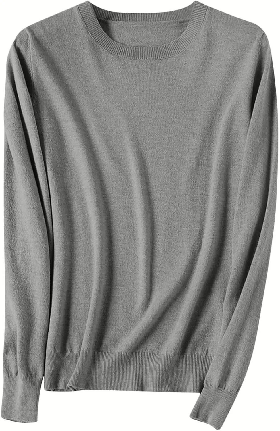 Gumipy Women Cashmere Sweater Crewneck Long Sleeve Oversized Sweaters Soft Knit Cashmere Sweaters Trendy Tunic Sweaters