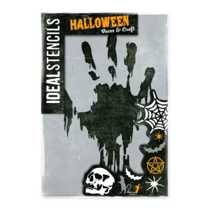 Hand print Halloween Stencil