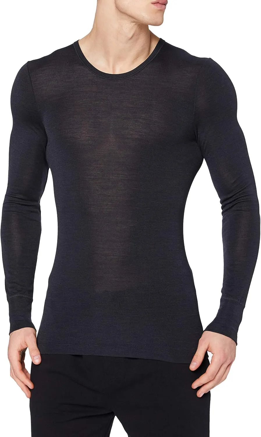Hanro Men's Woolen Silk Long Sleeve Shirt