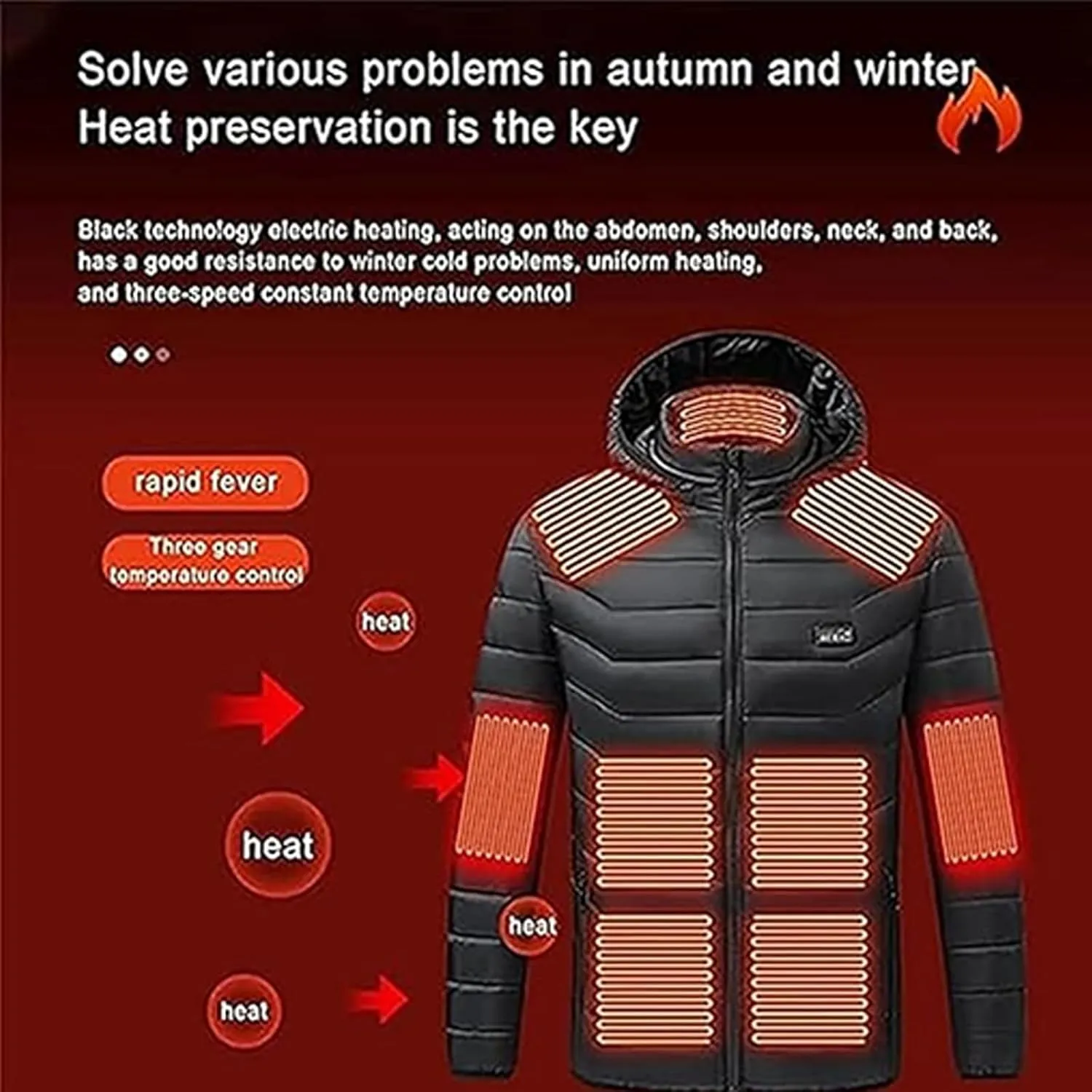 Heated Jacket for Men Women 2025 Winter Heated Coat Soft Shell Warm Heating Jackets Outdoor Winter Clothes