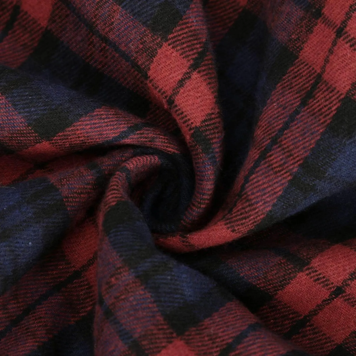 HGps8w Women's Vintage Plaid Wool Skirts, Elegant Elastic High Waist A-Line Pleated Tartan Midi Long Skirts
