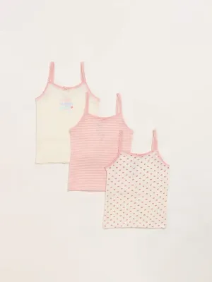 HOP Kids Multicolor Camisoles - Pack of 3