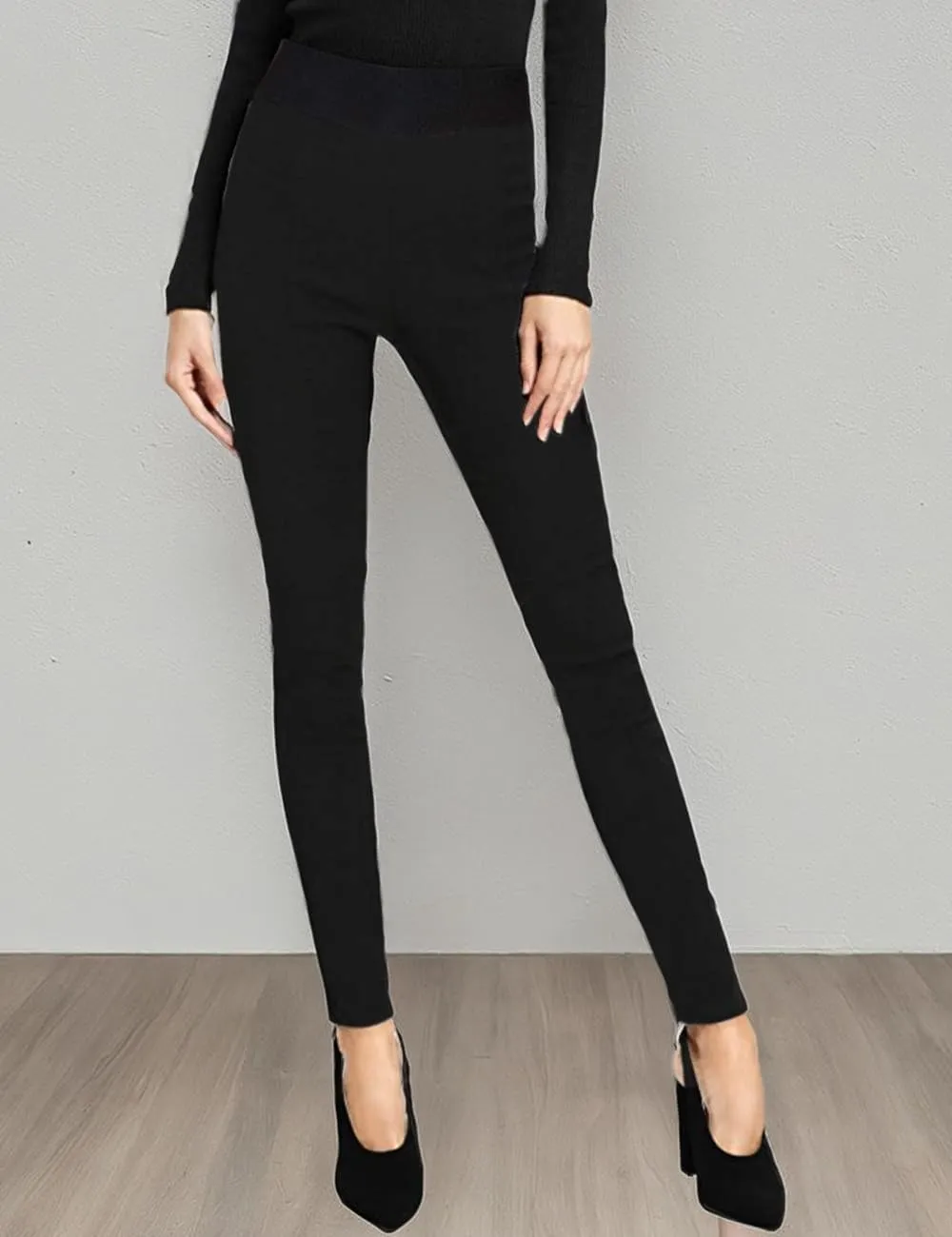 Hybrid & Company Women Cosy Trendy Side Dots Stripe Elastic Pants