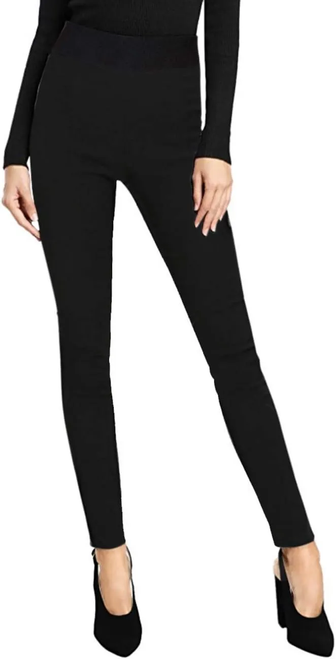 Hybrid & Company Women Cosy Trendy Side Dots Stripe Elastic Pants