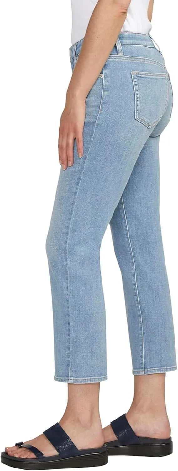 JAG Jeans Women's Ruby Mid Rise Straight Cropped Jeans