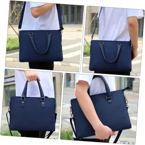 jojofuny Men's Oxford Cloth Business Bag for Laptop Waterproof Portfolio Shoulder Strap and Handbag Style
