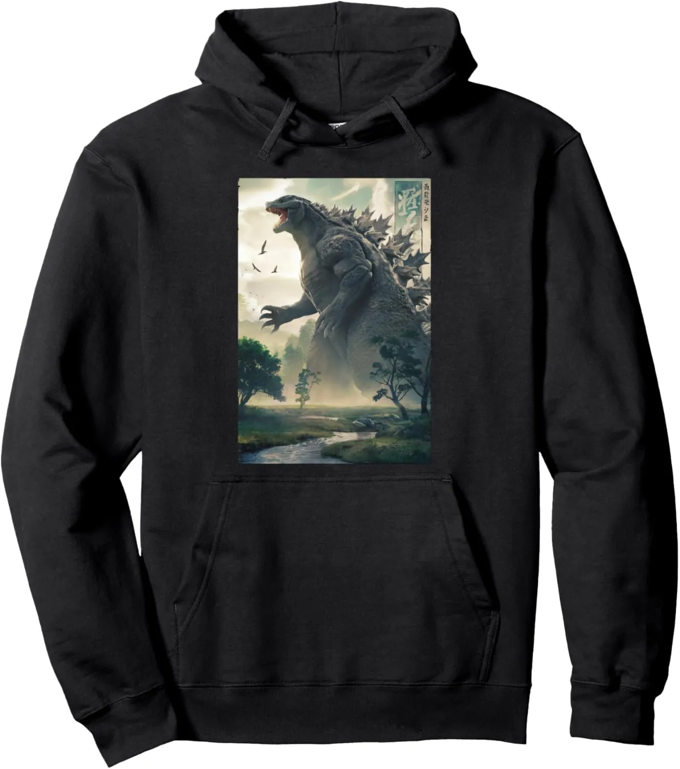 Kaiju Shirt Retro Japanese Monster Vintage Style Art Lovers Pullover Hoodie