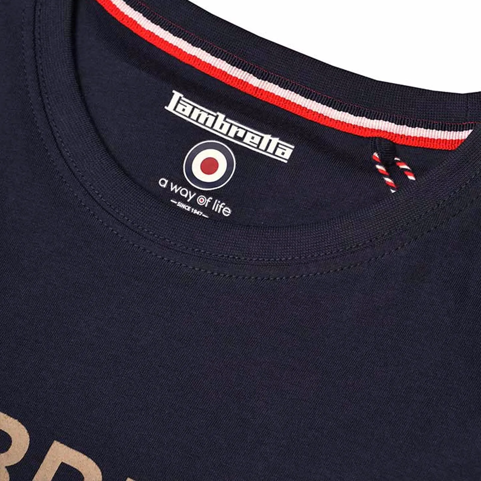 Lambretta Mens Classic Scooter Graphic T-Shirt - Navy