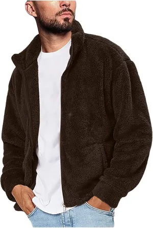 LCMTWX Mens Jackets Cottonpadded Jacket Stand Collar Knitted Splice Sweater Coat Casual Cardigan Stylish Outwear Men's