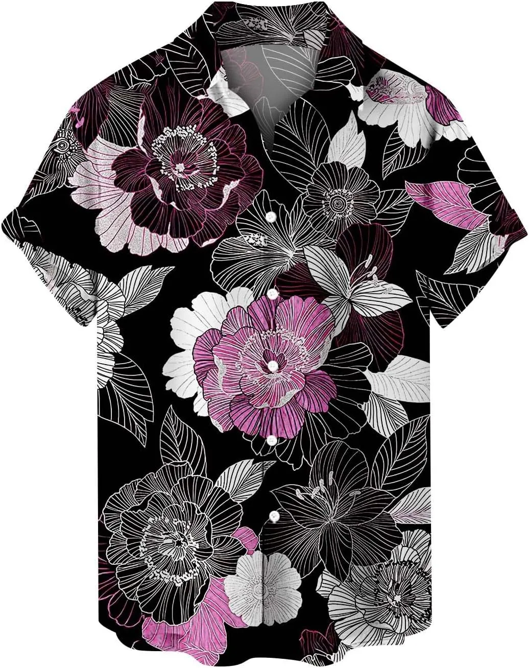 LCMTWX Mens Summer Shirts Shirt Casual Short Sleeved Overcoat Loose for Men Mens Short Sleeve Button Down Shirts Tshirts