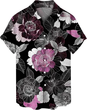 LCMTWX Mens Summer Shirts Shirt Casual Short Sleeved Overcoat Loose for Men Mens Short Sleeve Button Down Shirts Tshirts