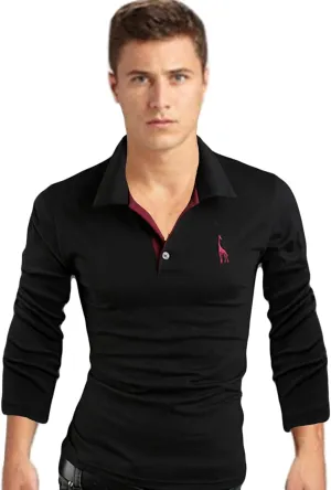 Letuwj Mens T-Shirt Slim fit Polo Shirt