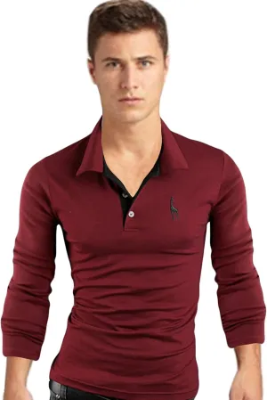 Letuwj Mens T-Shirt Slim fit Polo Shirt