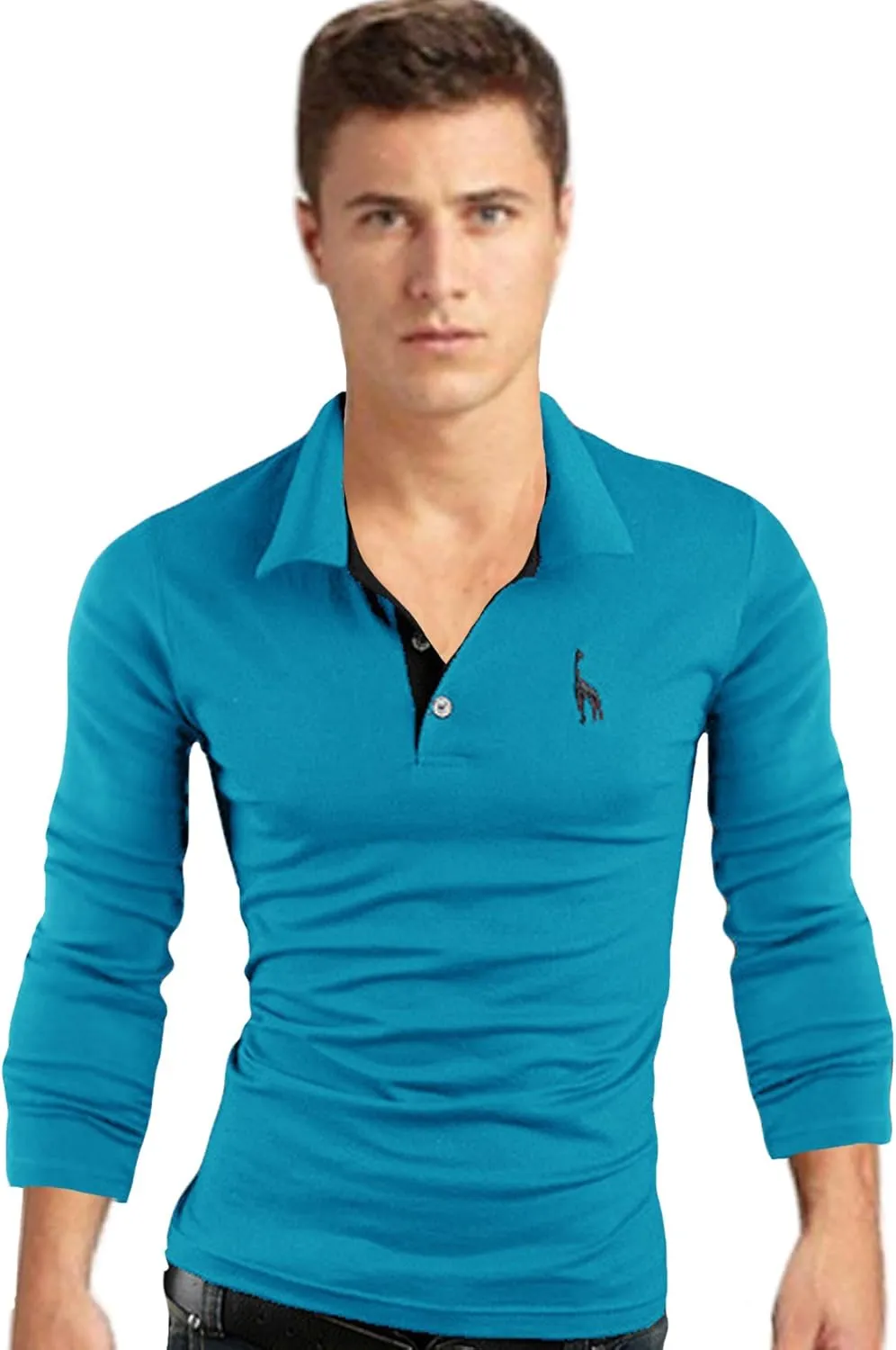 Letuwj Mens T-Shirt Slim fit Polo Shirt