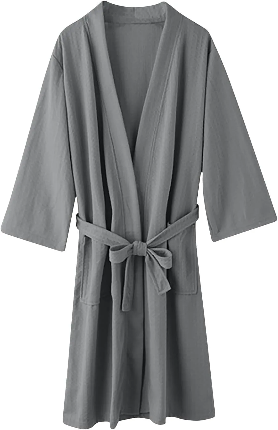 Lightweight Waffle Pajamas For Women Comfortable Flannel Spa & Bath Robes With Pockets kimono House Wear Unisex(M-3X)