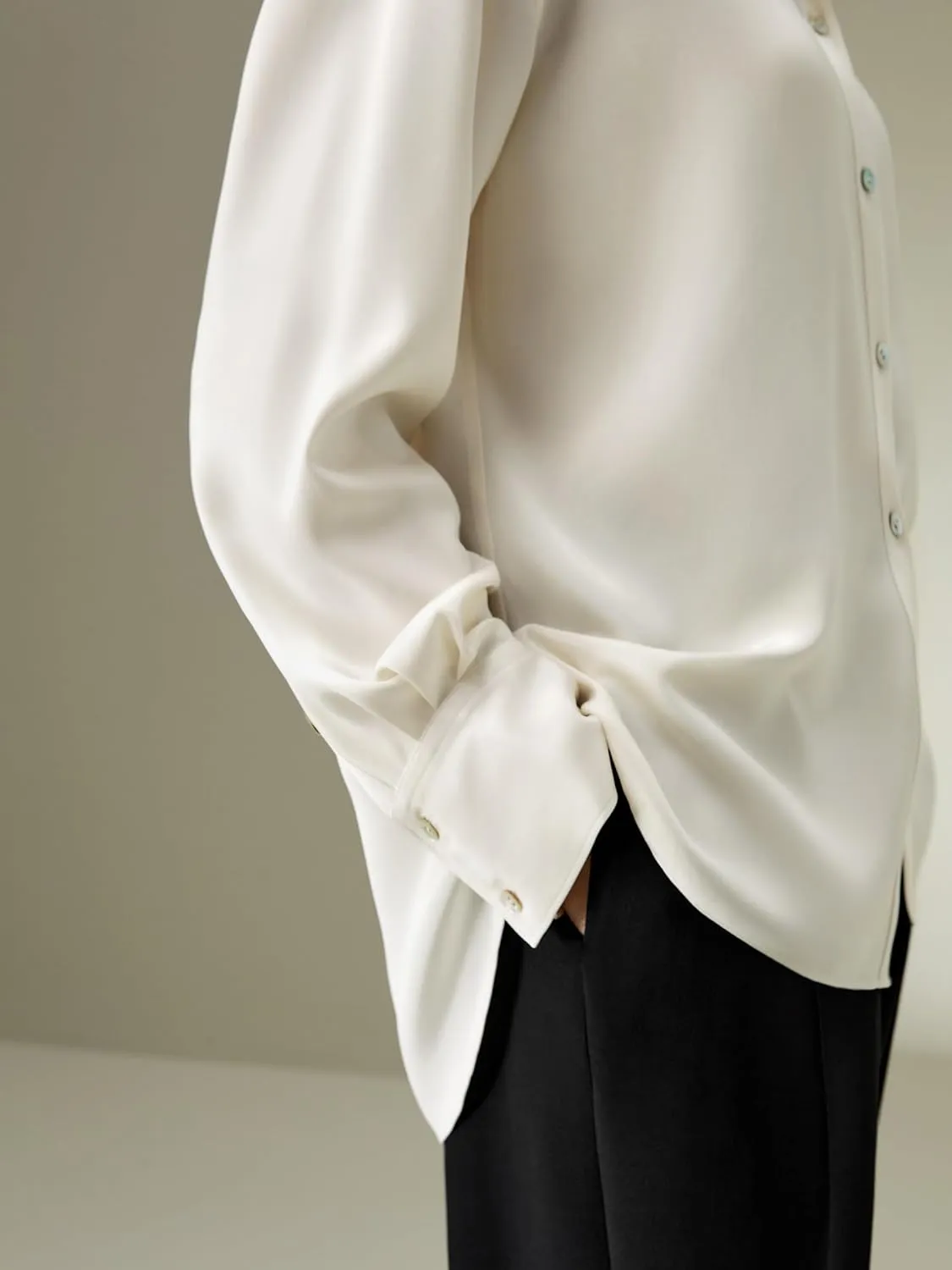 LilySilk Womens Silk Shirt Ladies 30MM Silk Classic Button Up Blouse Long Sleeves Basic Style Work