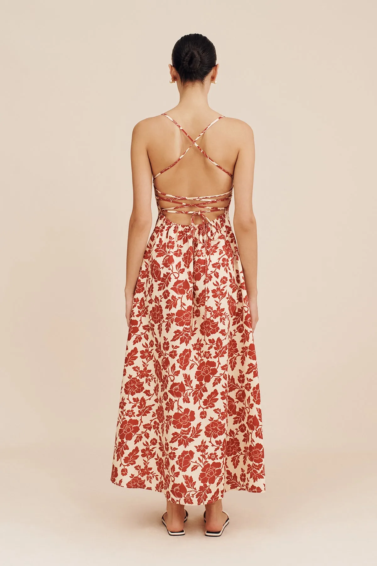 LORI DRESS - SCARLET BLOOM
