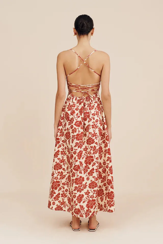 Lori Dress - Scarlet Bloom