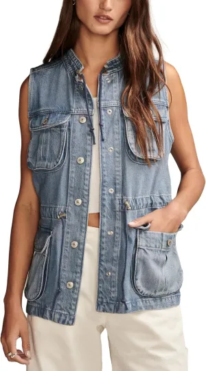 Lucky Brand Women's Denim Utility Vest
