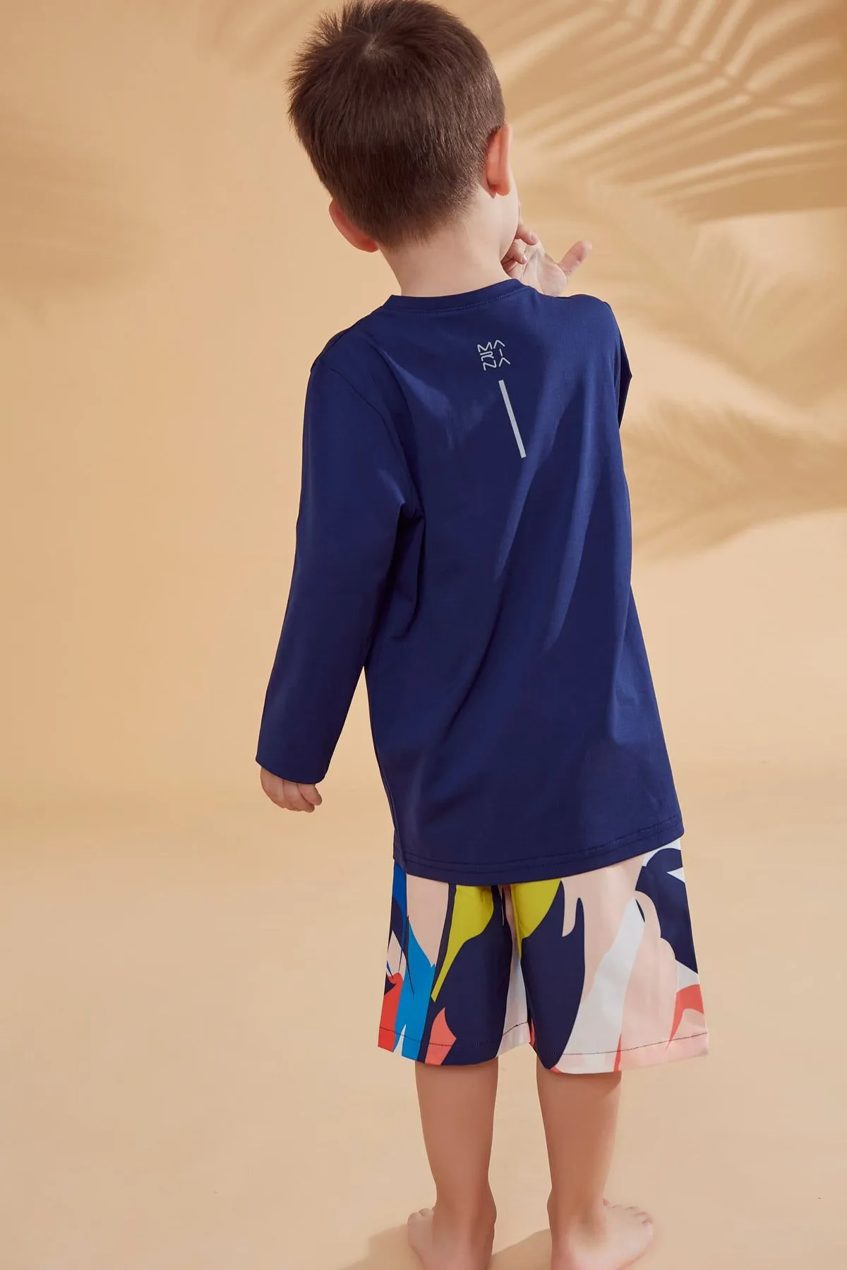 Lycra Navy Boys Swim Shirts T2344