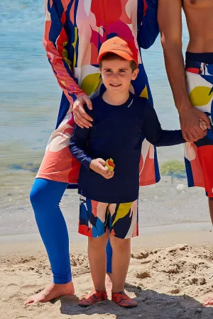 Lycra Navy Boys Swim Shirts T2344