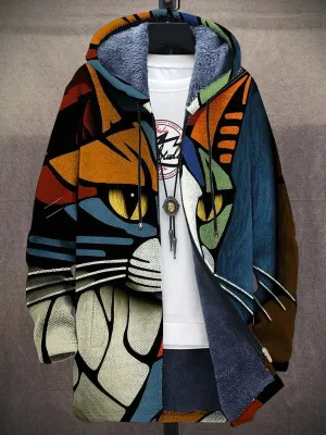 Marilyn - Veste Douillette À Imprimé Chat