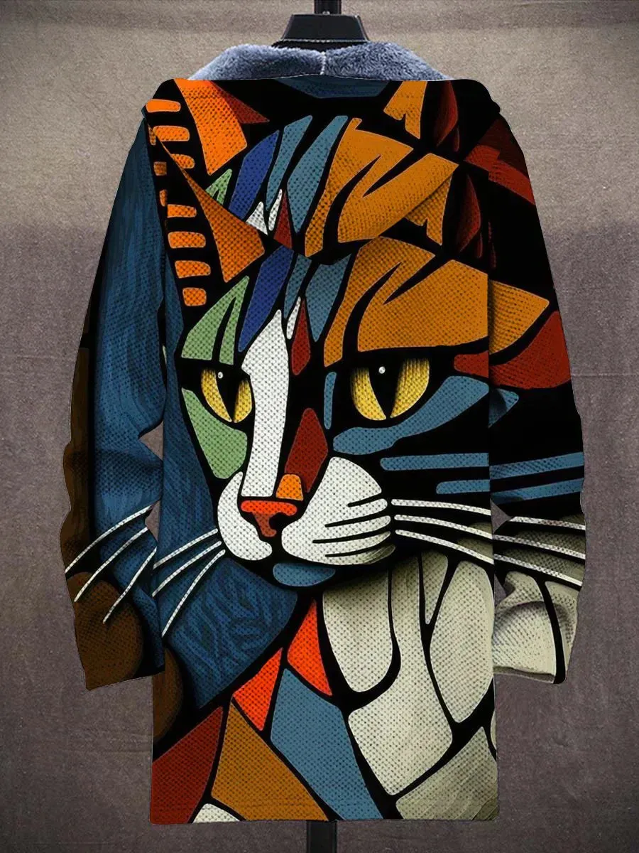 Marilyn - Veste Douillette À Imprimé Chat
