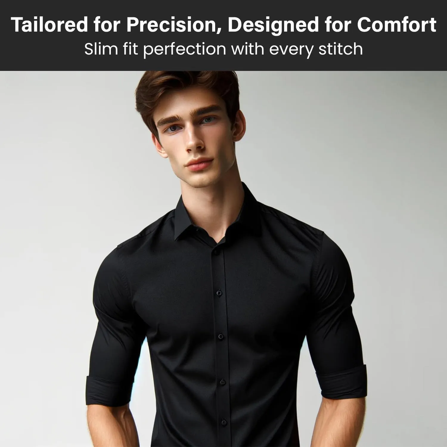 Mason Blue Slim Fit Dress Shirt