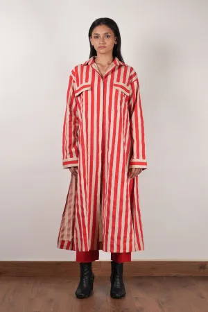 Mati Red Striped Tunic Set (2 Pcs)