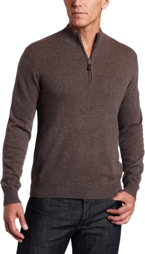 Men's 100% Cashmere Half Zip Cashmere Sweater