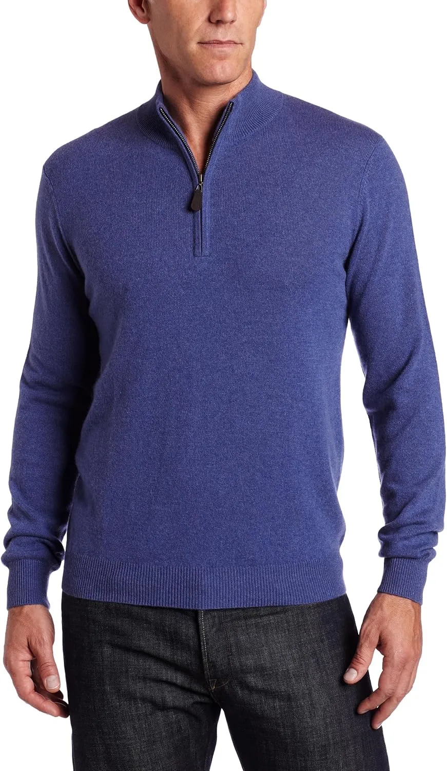 Men's 100% Cashmere Half Zip Cashmere Sweater