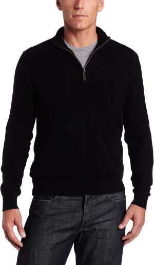 Men's 100% Cashmere Half Zip Cashmere Sweater