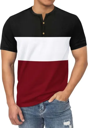 Men's 2024 Classic Fit Casual Short Sleeve Vintage Collar Button Down Polo Shirt with Pockets, Slim Fit Golf Shirts