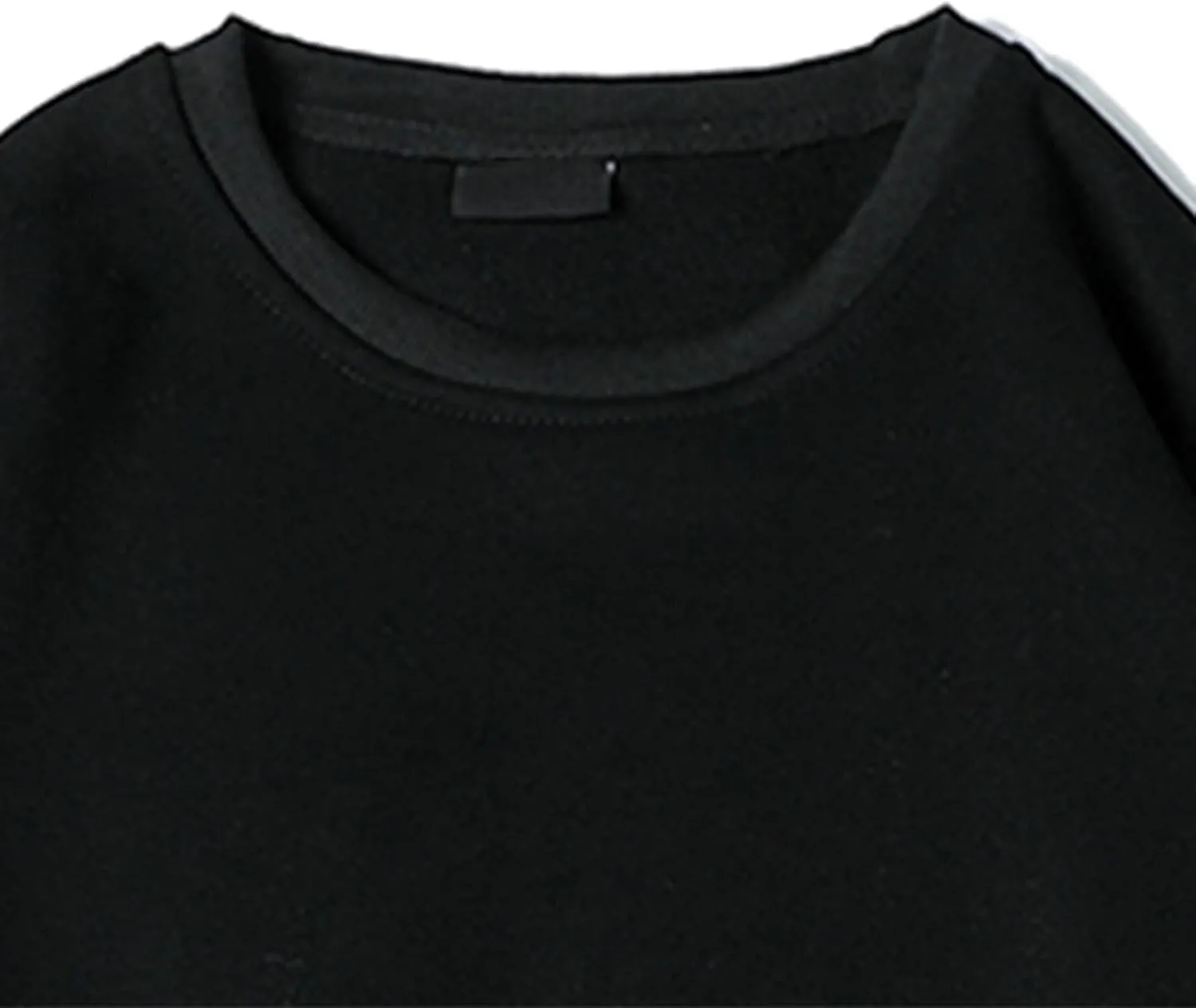 Men's Baggy Sweater Fashion Solid Crewneck Drop Shoulder Sleeve Pullover Sweatshirt Loose Crewneck Sweater