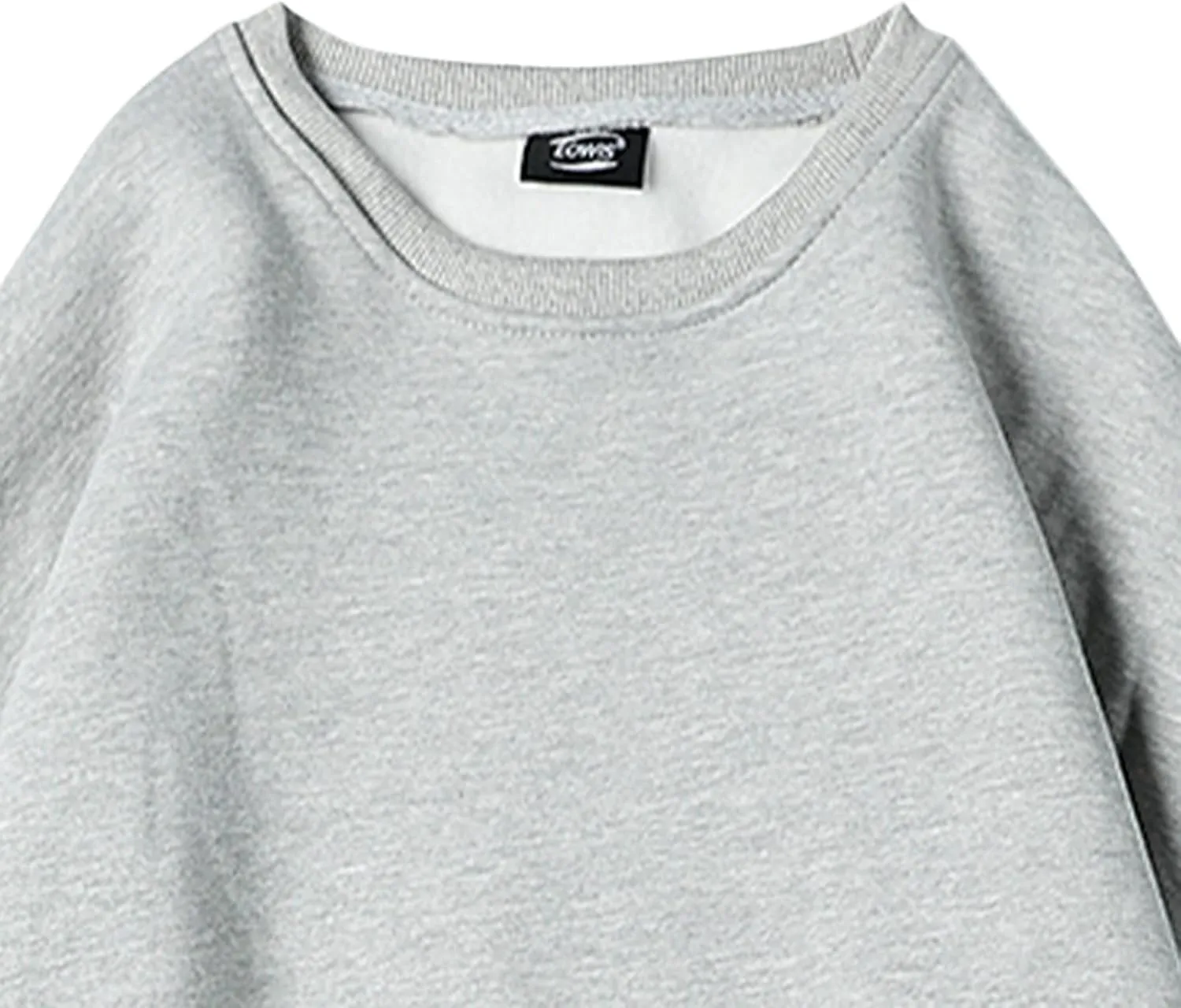 Men's Baggy Sweater Fashion Solid Crewneck Drop Shoulder Sleeve Pullover Sweatshirt Loose Crewneck Sweater