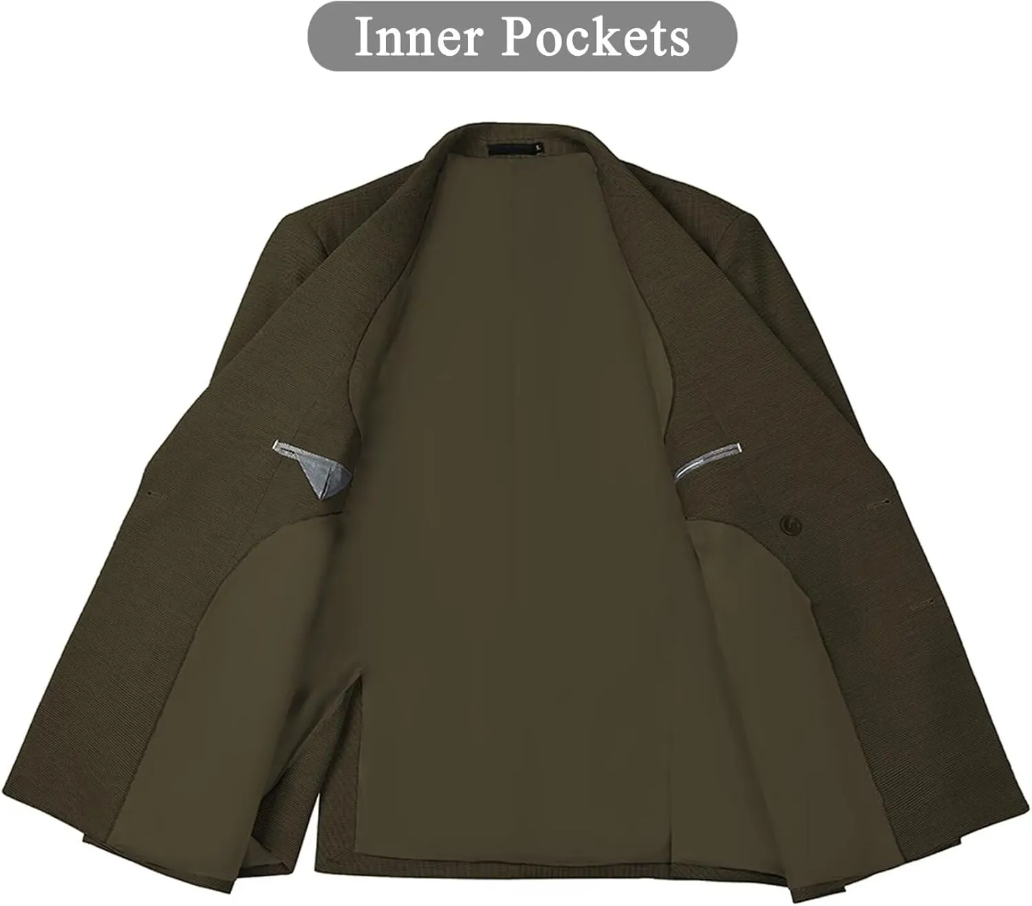 Mens Blazer Peak Lapel Suit Jacket Double Breasted Sports Jackets for Men Slim Fit Casual Sports Coat for Business